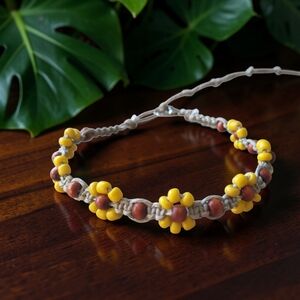 Hand Crafted Sunflower Anklet